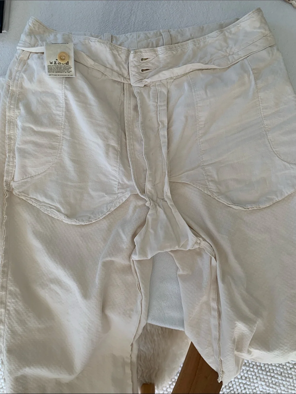 Maison Martin Margiela Off-White Cotton Chinos